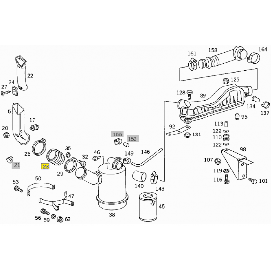Φυσούνα Σωλήνα Εισαγωγής 1241 Mercedes Benz