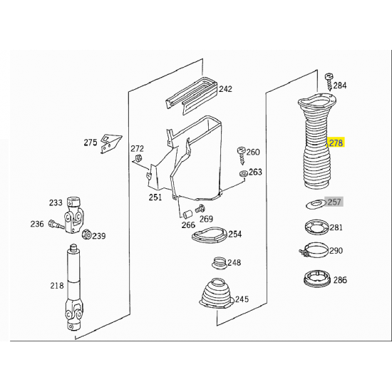 Φυσούνα (Μπότα) Κολόνας Τιμονιού 1338 Mercedes Benz
