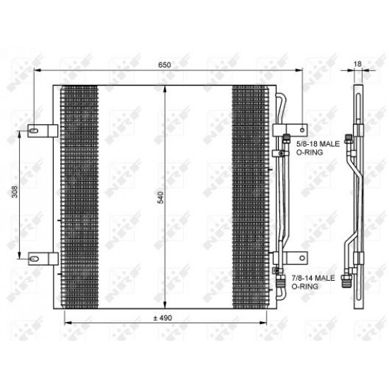 Συμπυκνωτής (Ψυγείο A/C) Atego Mercedes Benz