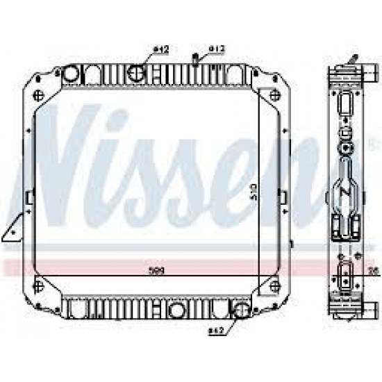 Ψυγείο Νερού Κινητήρα 814 674/675/678 LK Mercedes Benz