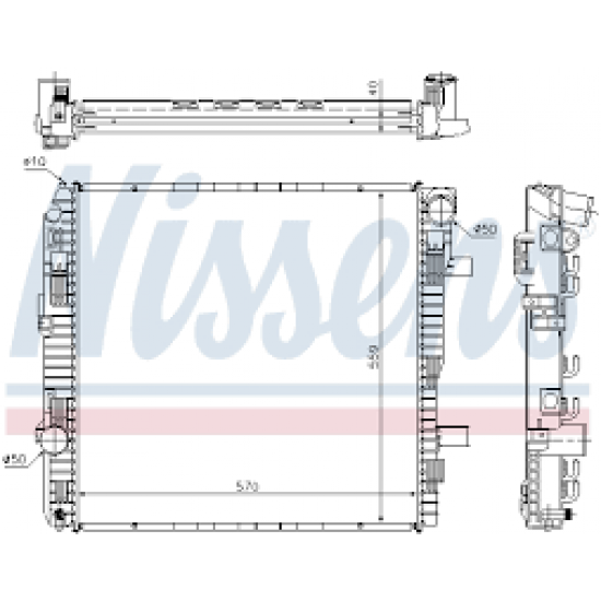 Ψυγείο Νερού Κινητήρα Atego I / II  98-04 Mercedes Benz