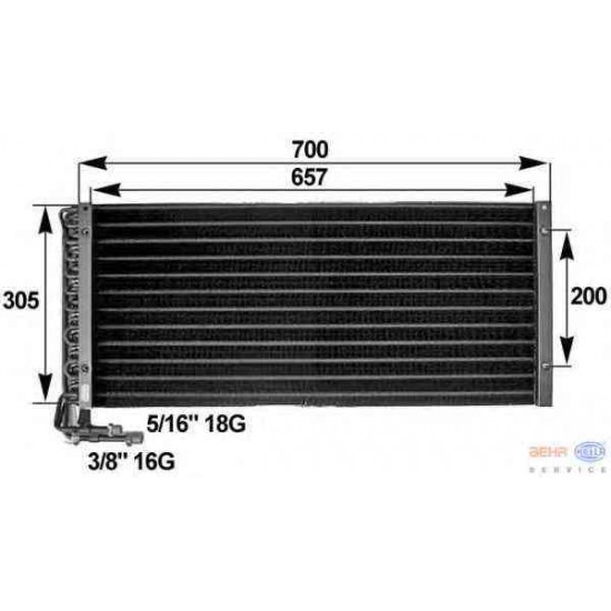 Συμπυκνωτής (Ψυγείο A/C) MAN 406/463