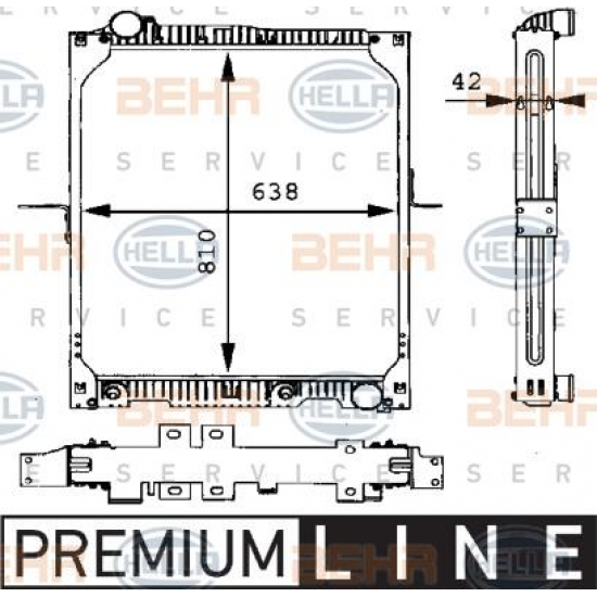 Ψυγείο Νερού Κινητήρα MK 1424/1838 Mercedes Benz