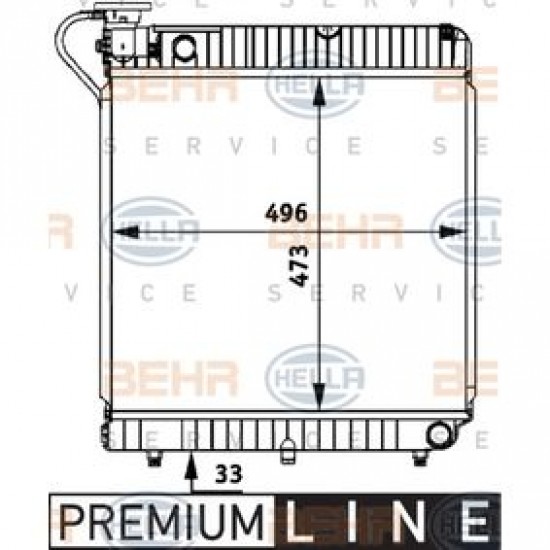 Ψυγείο Νερού Κινητήρα 207/208/209 Mercedes Benz