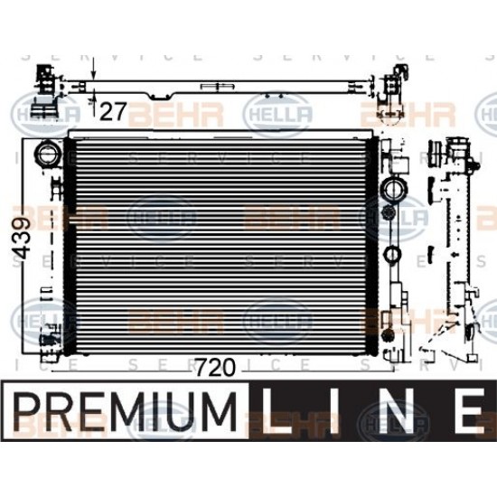 Ψυγείο Νερού Κινητήρα C-Class W204 Mercedes Benz
