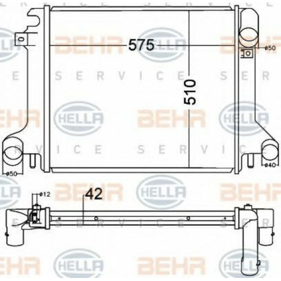 Ψυγείο Νερού Κινητήρα Atego Mercedes Benz