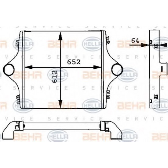 Ψυγείο Intercooler MAN S3 F2000 