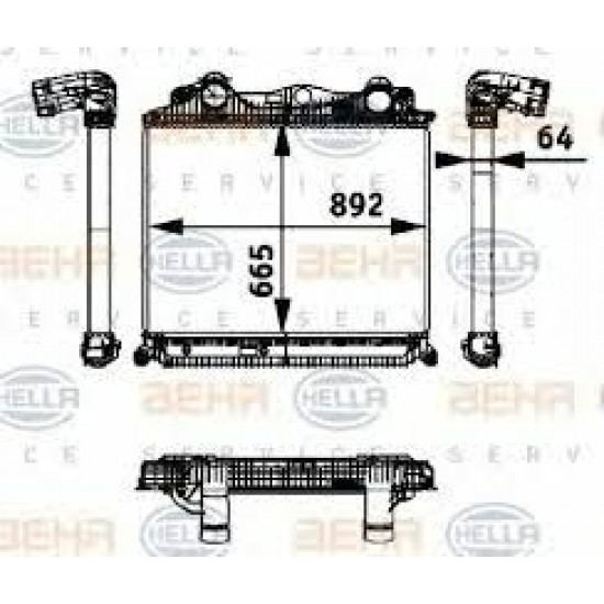 Ψυγείο Intercooler MAN TGA XXL