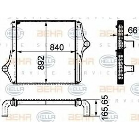 Ψυγείο Intercooler MAN